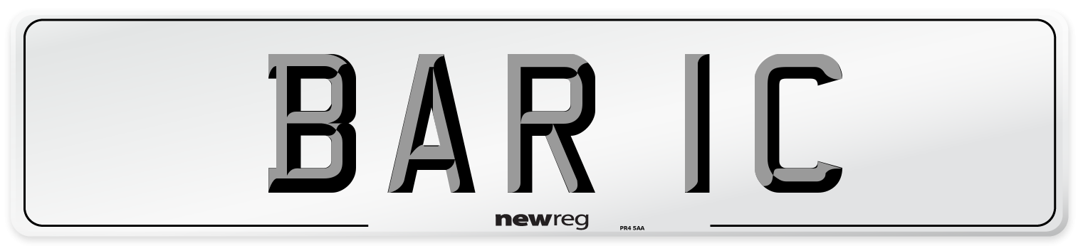 BAR 1C Number Plate from New Reg